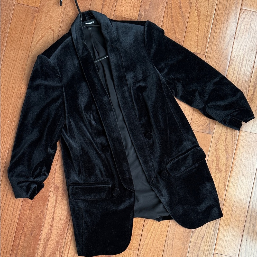 Express Midnight Velvet Jacket